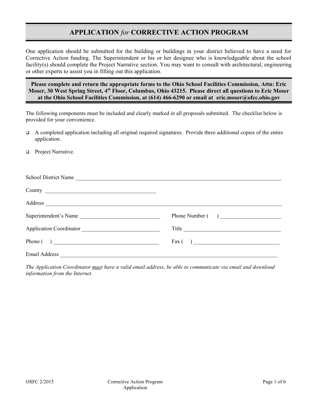 Part Two: Building Assessment Form