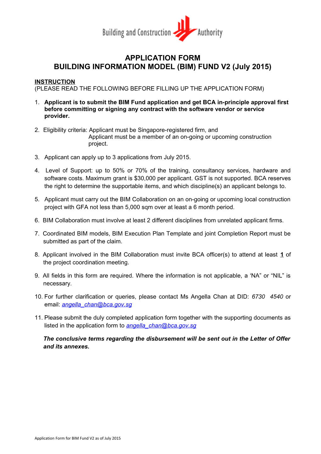 BUILDING INFORMATION MODEL (BIM) FUNDV2 (July 2015)