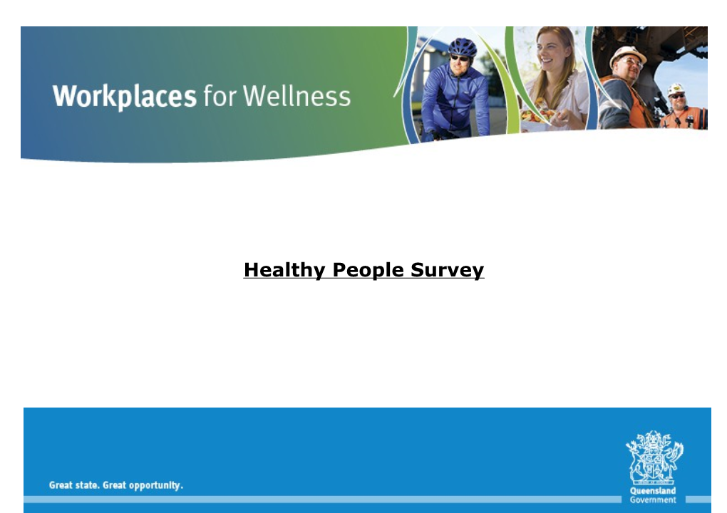 Welcome to the Healthy People Survey