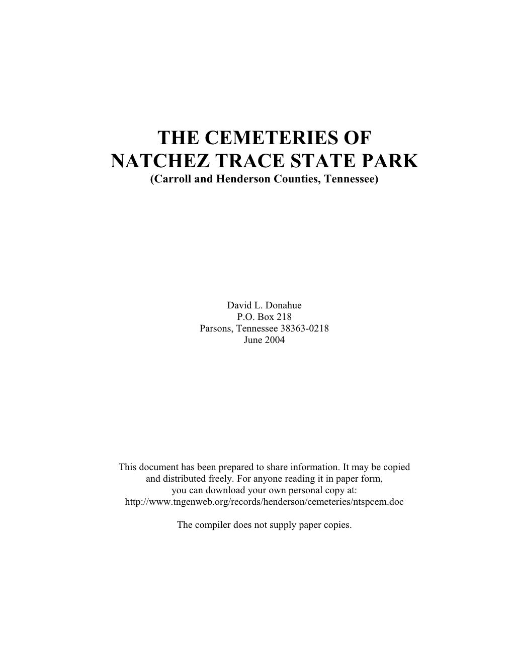 The Cemeteries Of