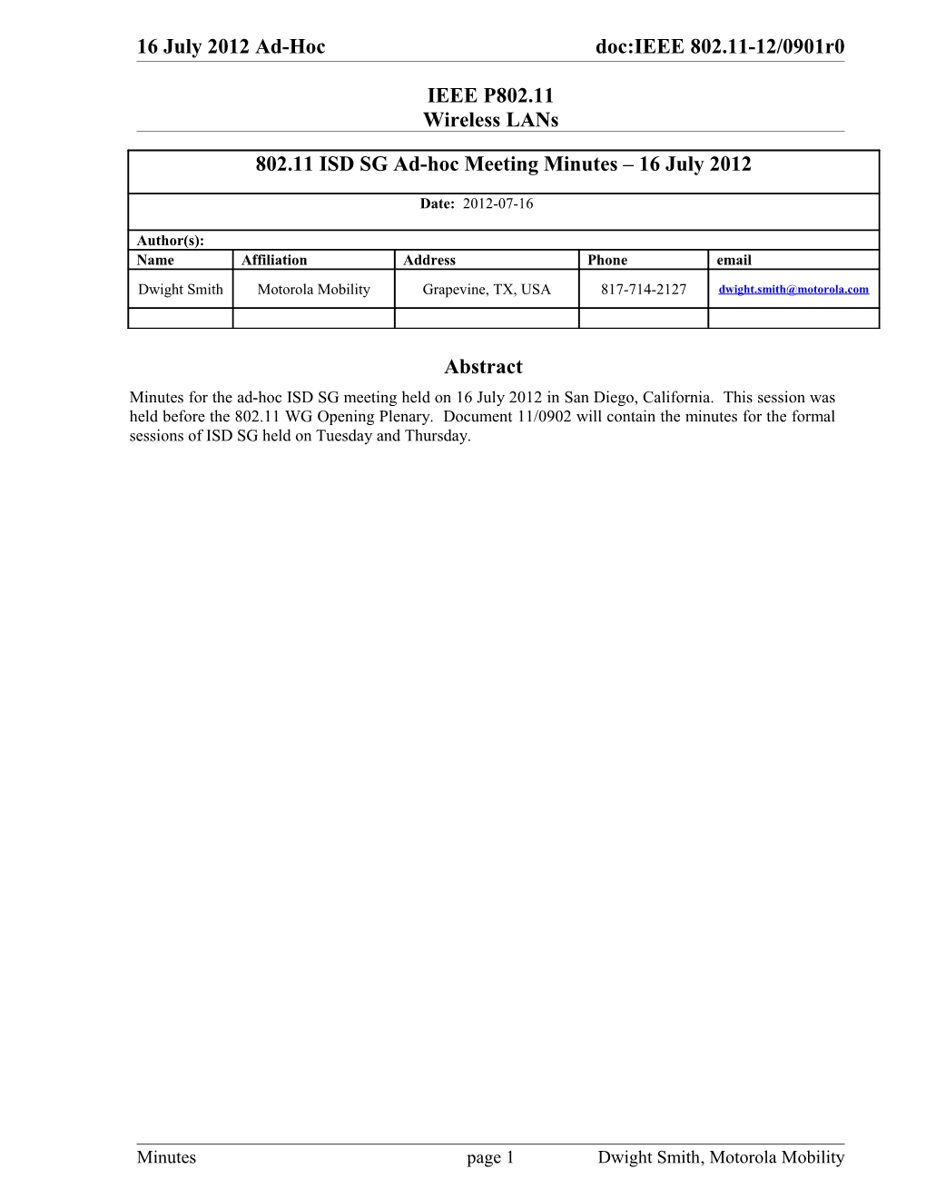 16 July 2012 Ad-Hocdoc:IEEE 802.11-12/0901R0