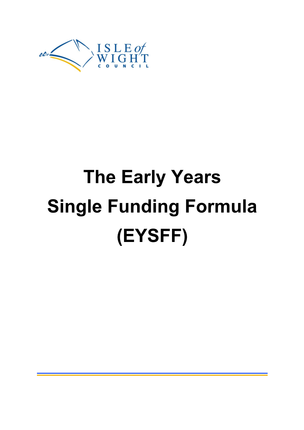 Single Funding Formula