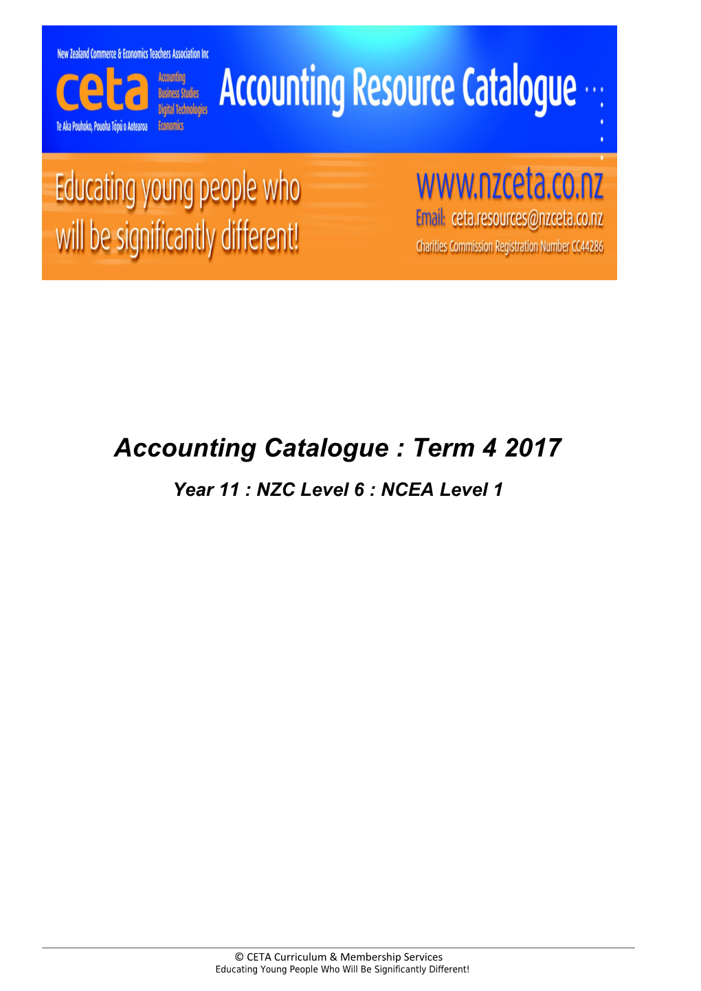Year 11 : NZC Level 6 : NCEA Level 1
