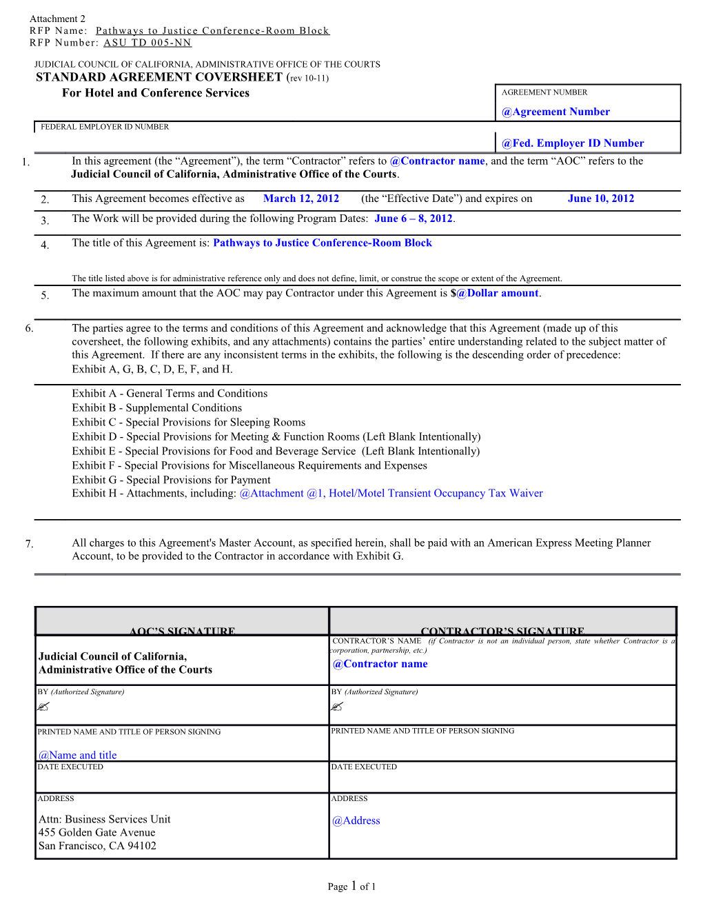 RFP Name: Pathways to Justice Conference-Room Block