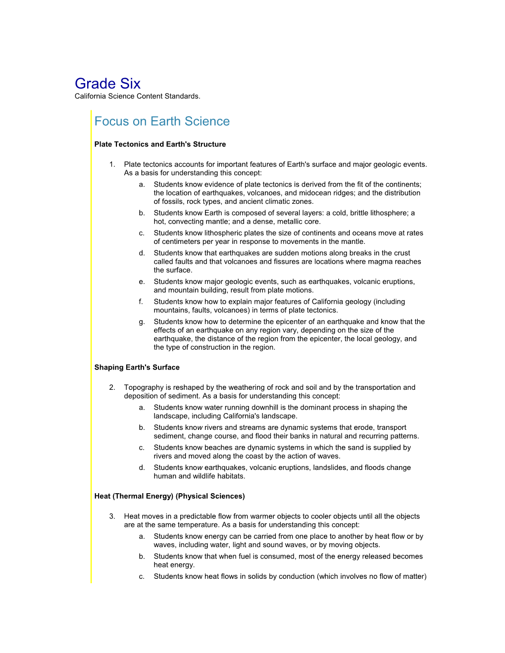 Focus on Earth Science