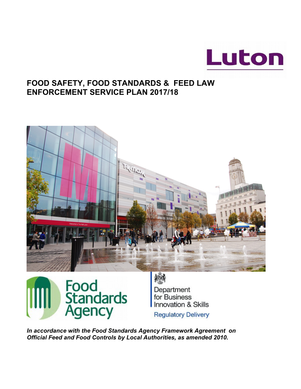Food Law Enforcement Service Plan 2017/18
