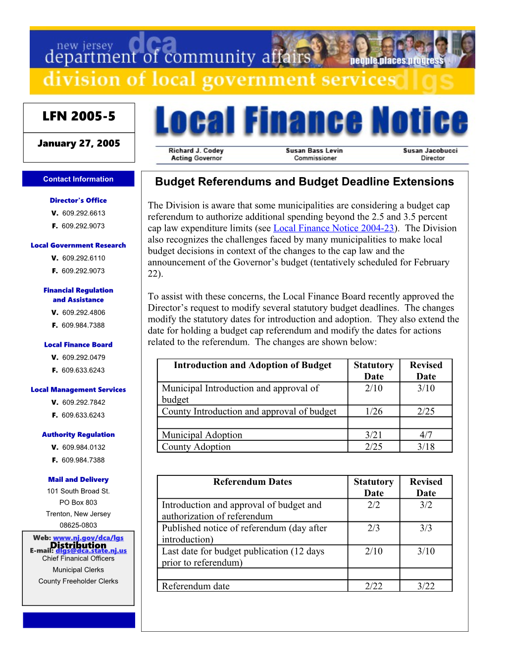 Local Finance Notice 2005-5January 27, 2005Page 1