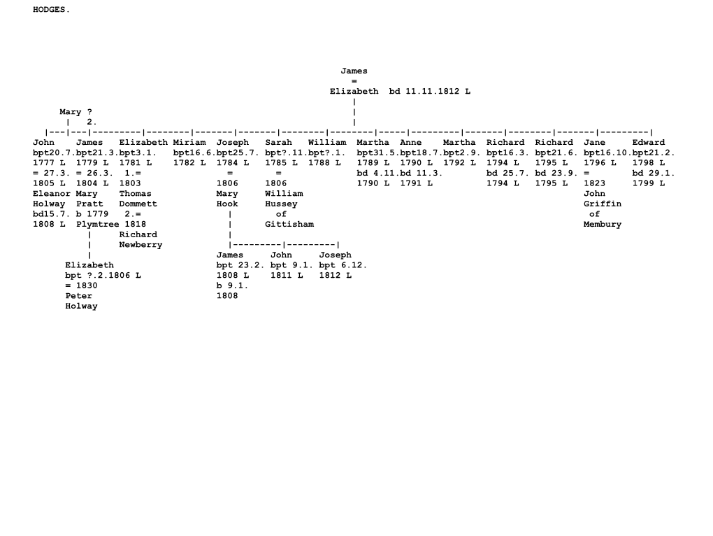 Hodges Family Tree