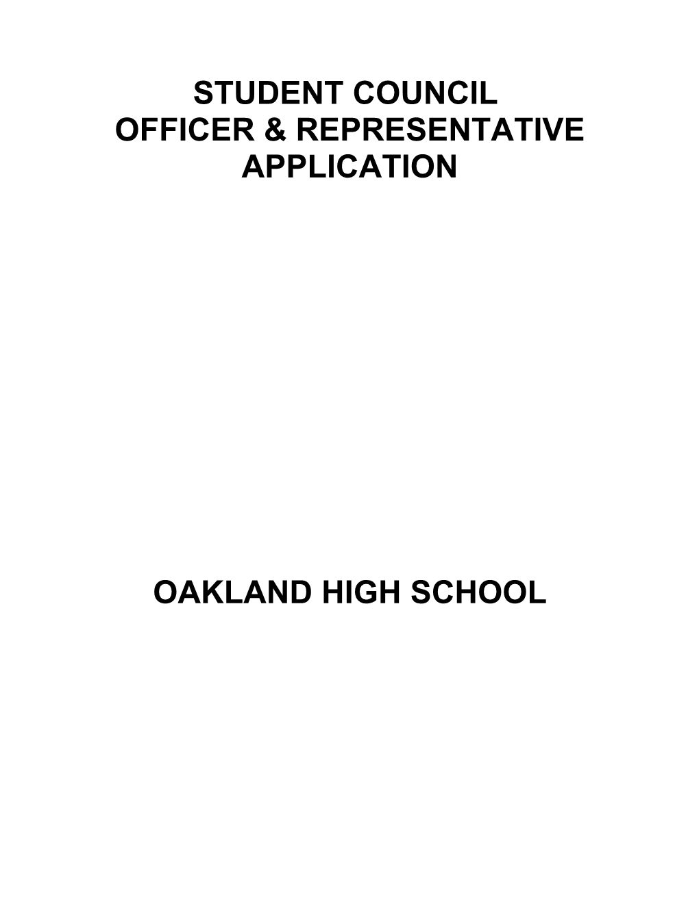 Student Council Office/Representative Agreement