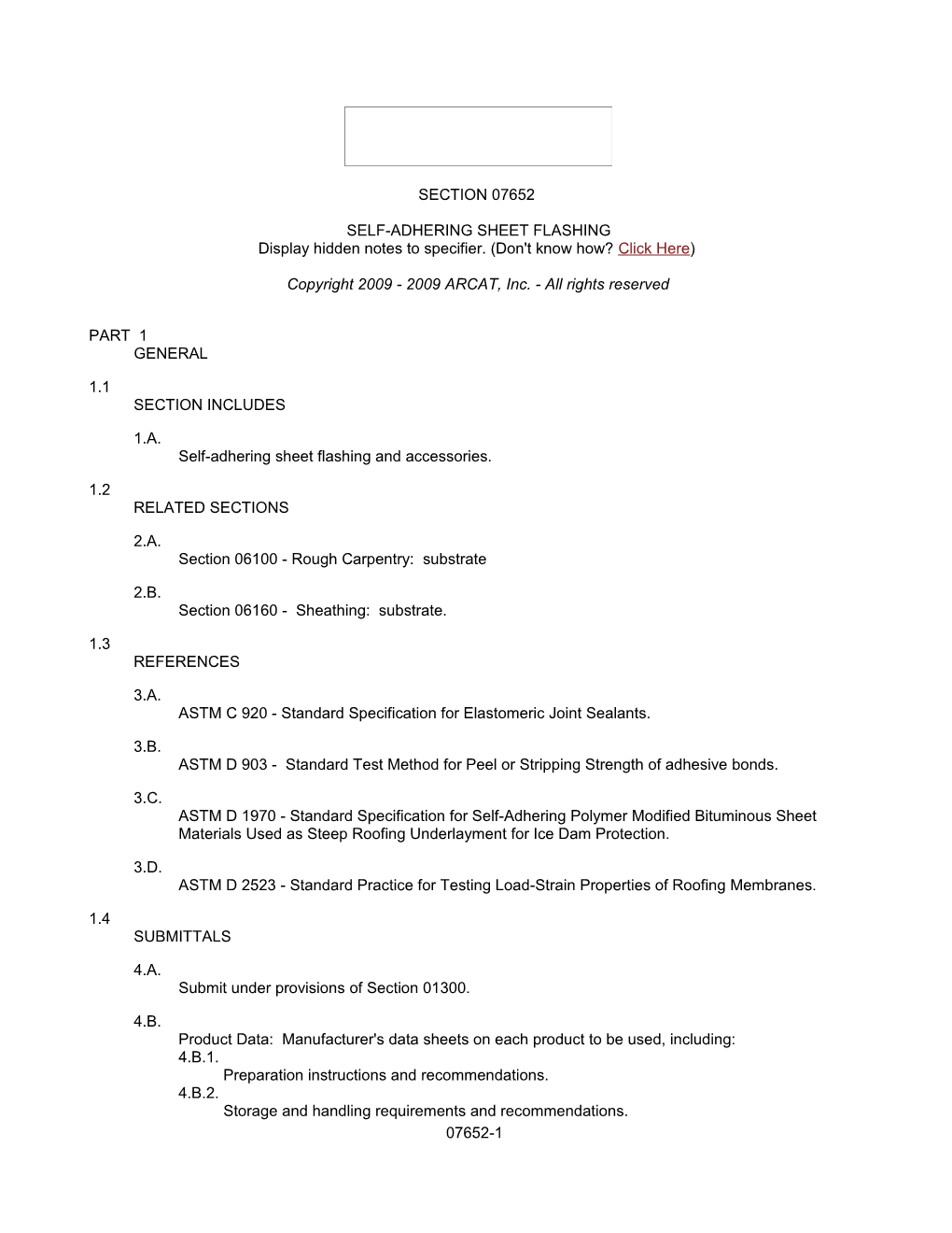 Self-Adhering Sheet Flashing