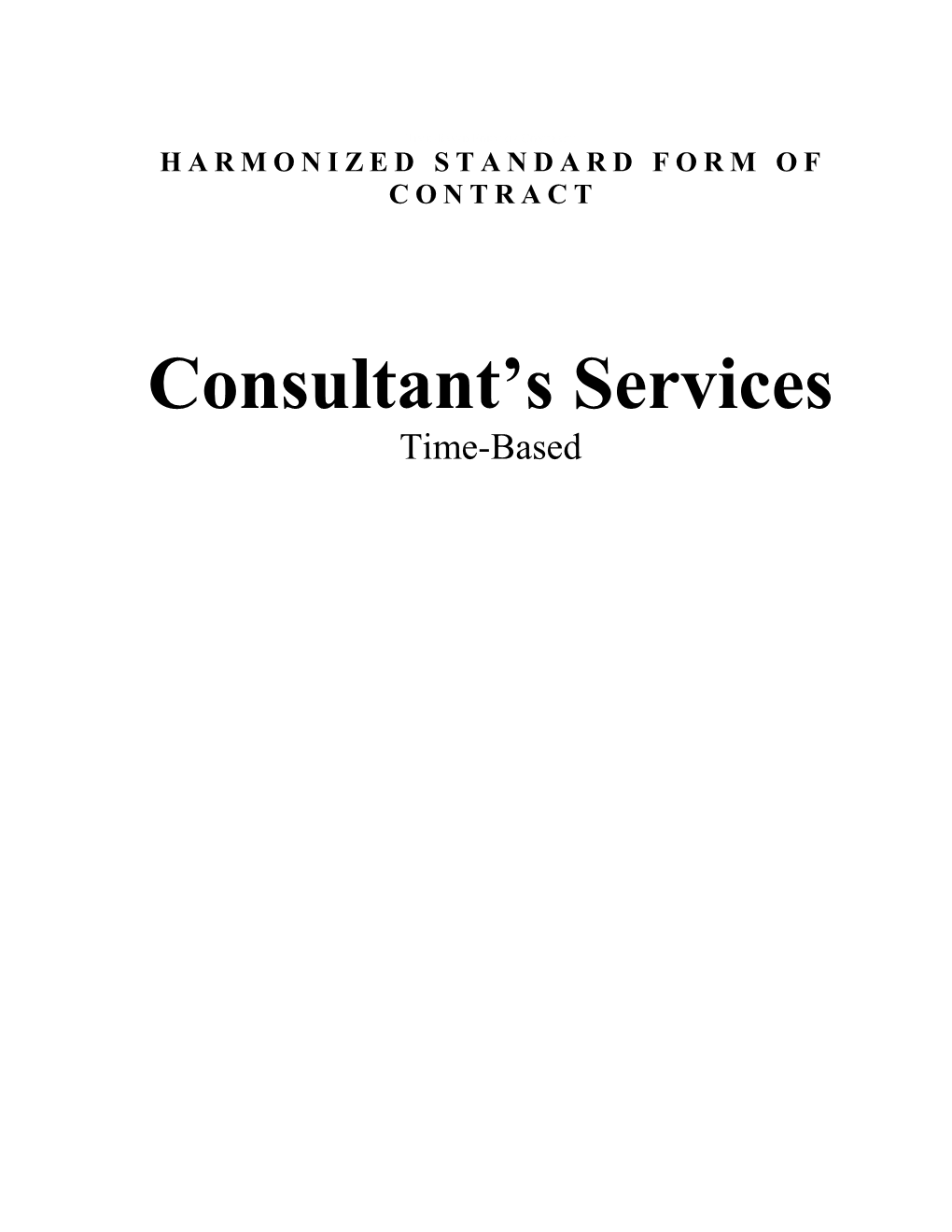 Time-Based Form of Contract