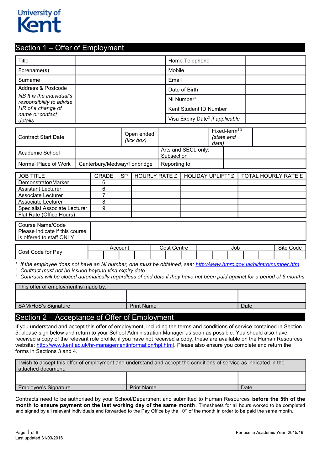 1If the Employee Does Not Have an NI Number, One Must Be Obtained, See