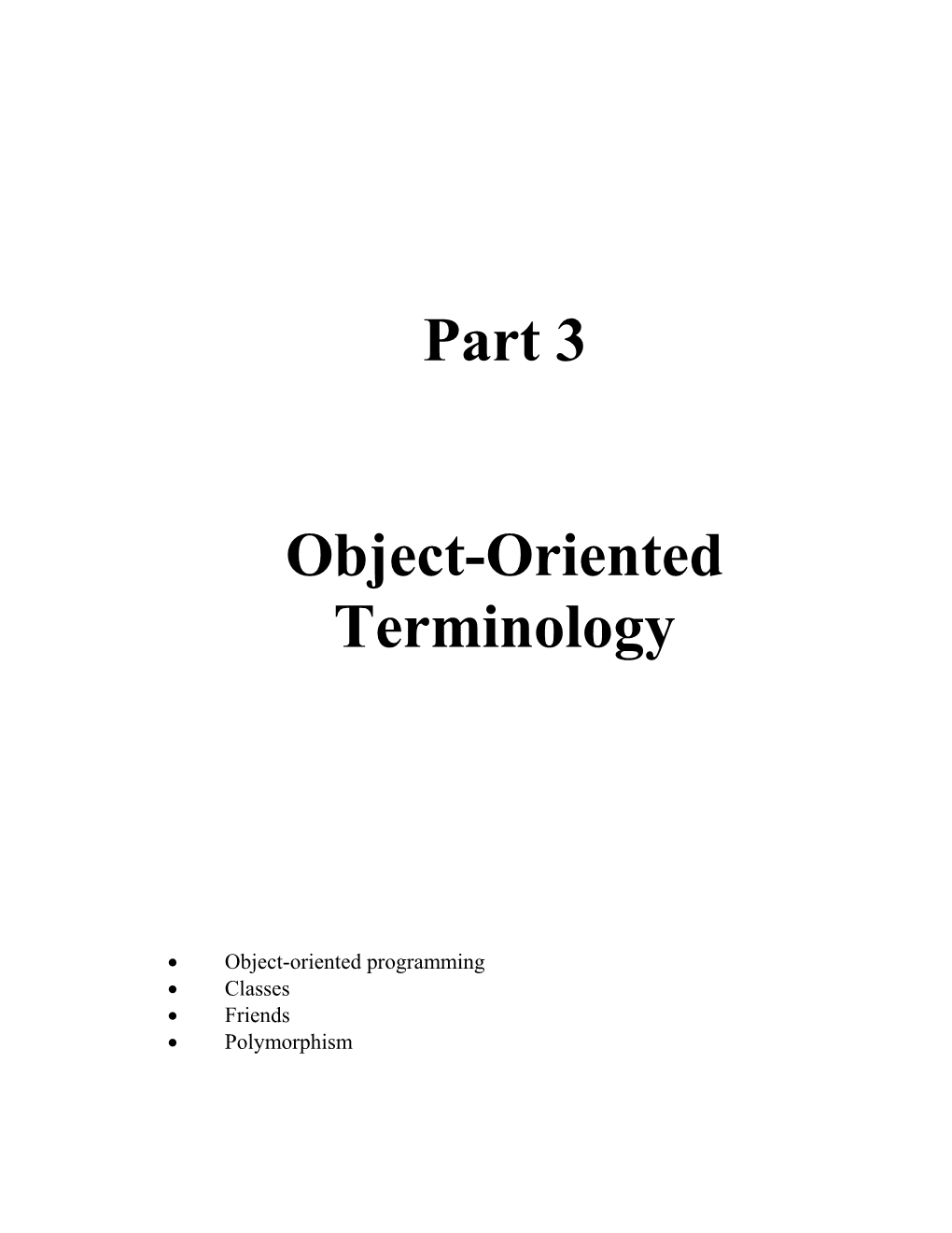 Chapter 3 - Object-Oriented Terminology