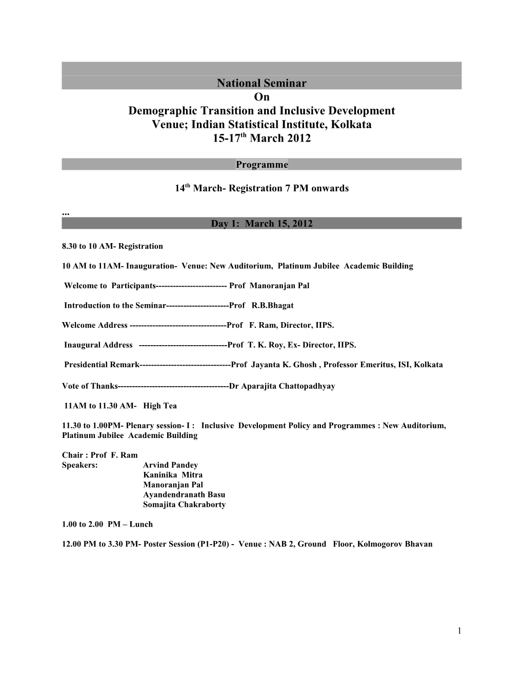 Demographic Transition and Inclusive Development