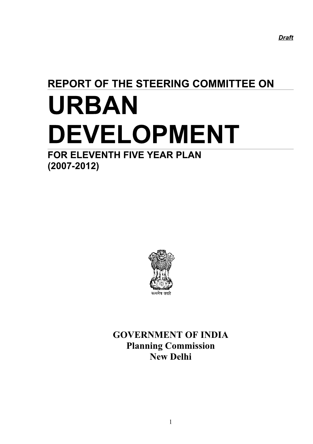 Report of the Steering Committee On