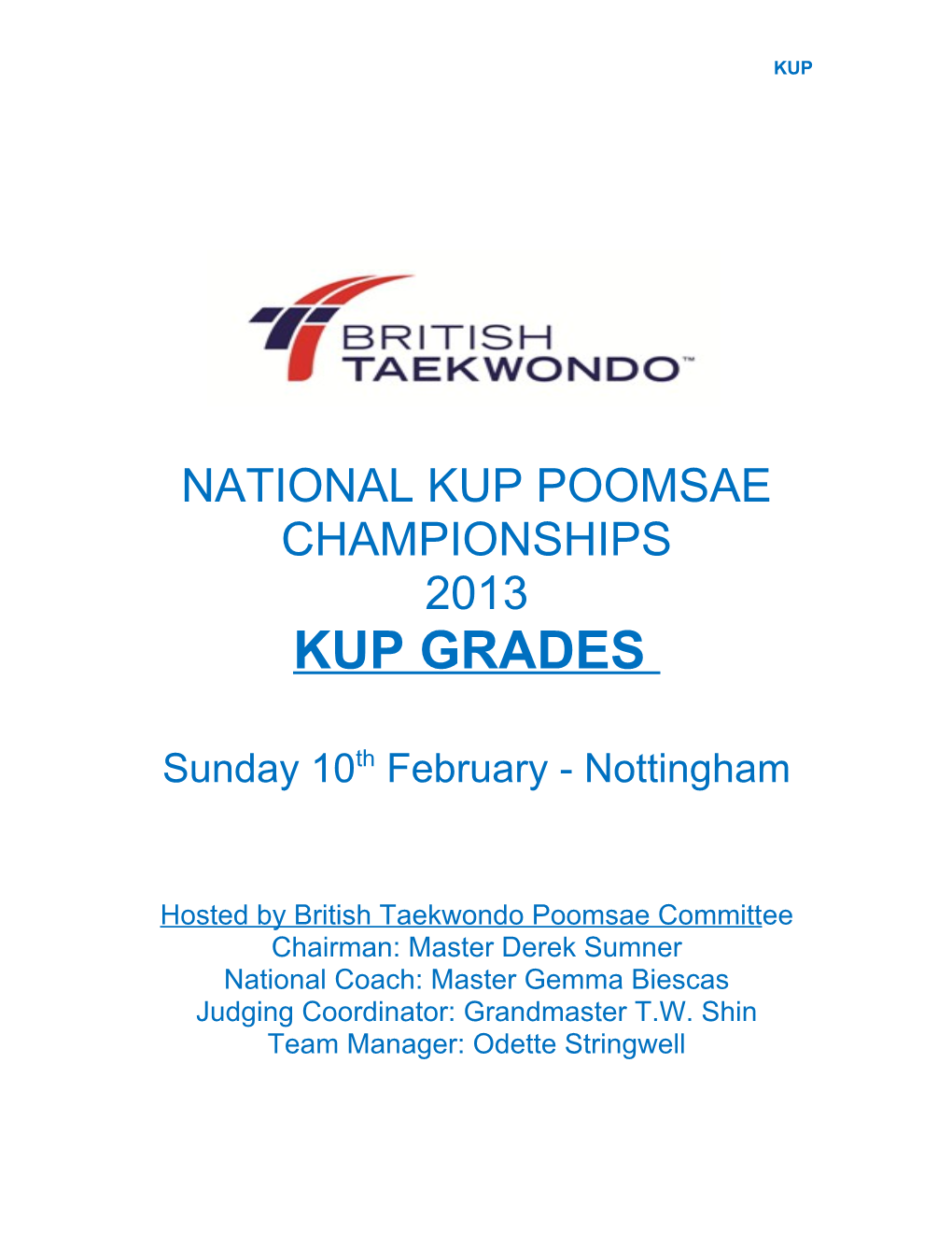 National Kup Poomsae Championships