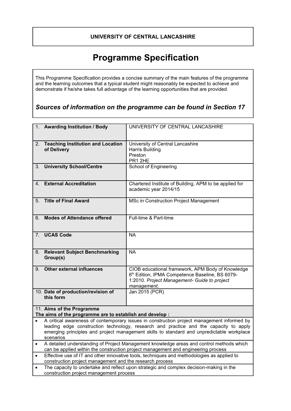 Msc Construction Project Management (July 15)