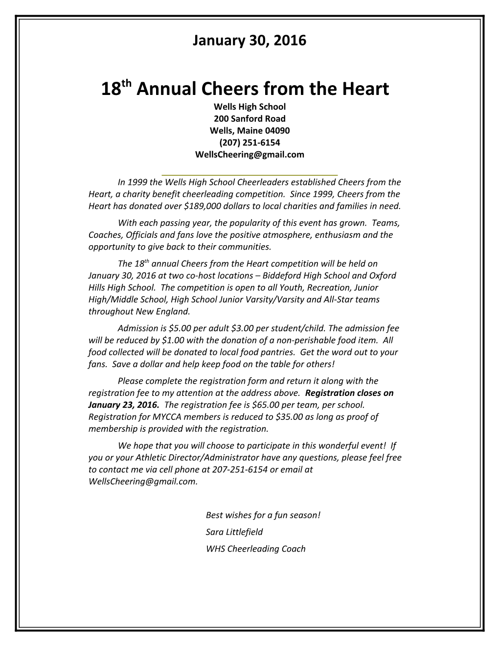 18Th Annual Cheers Fromthe Heart
