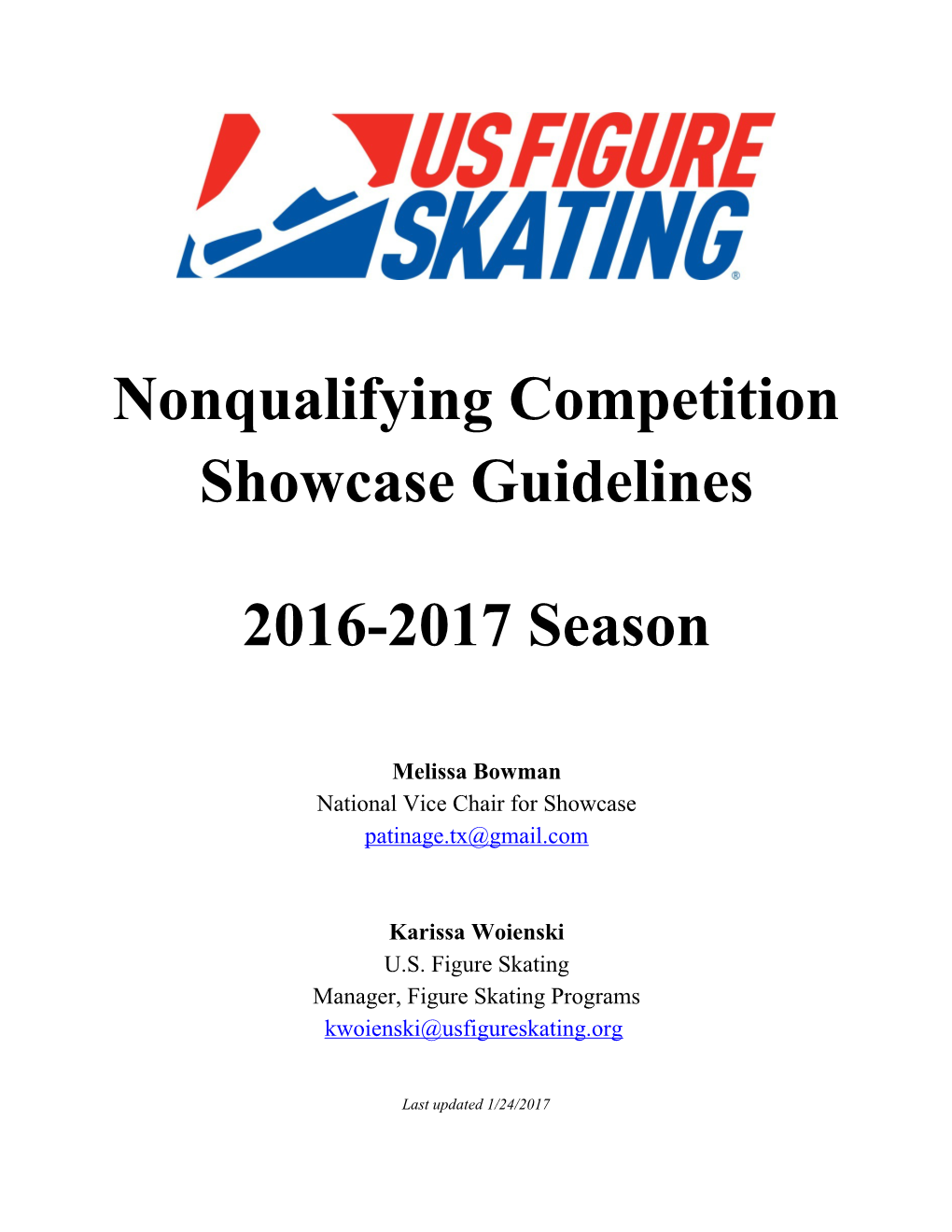 Nonqualifying Competition Showcase Guidelines