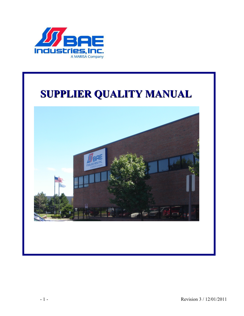 Webasto Quality Guidelines for Suppliers