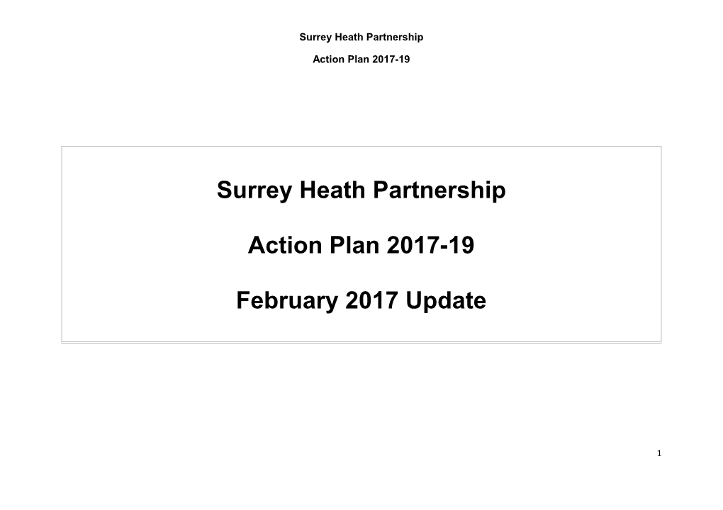 The Surrey Heath Sustainable Community Strategy