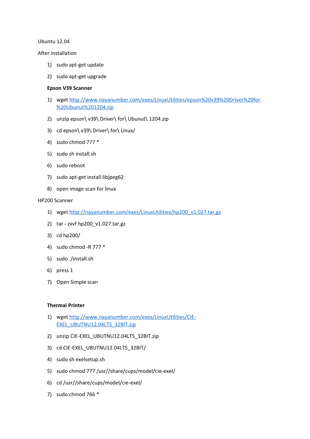 1)Sudo Apt-Get Update