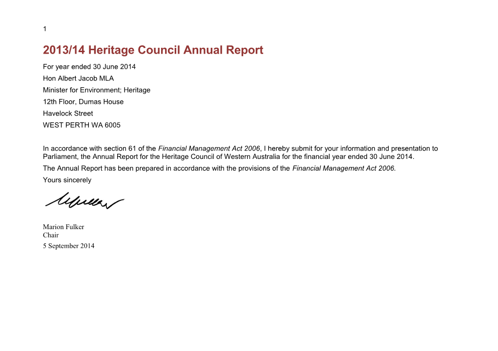 2013/14 Heritage Council Annual Report