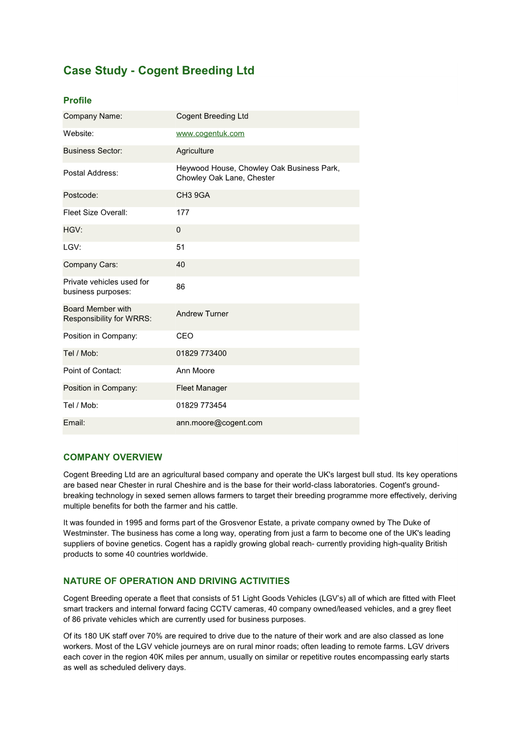 Case Study - Cogent Breeding Ltd