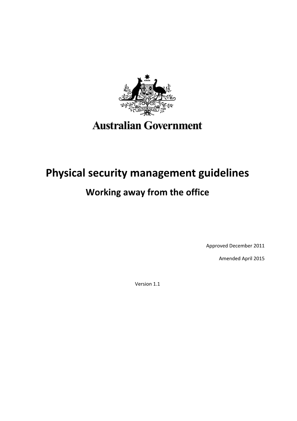 Physical Security Management Guidelines