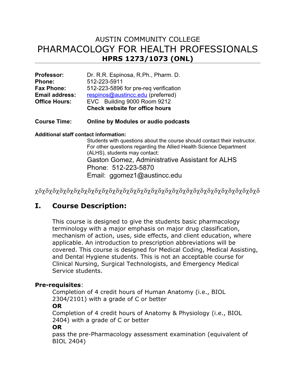 Pharmacology for Health Professionals