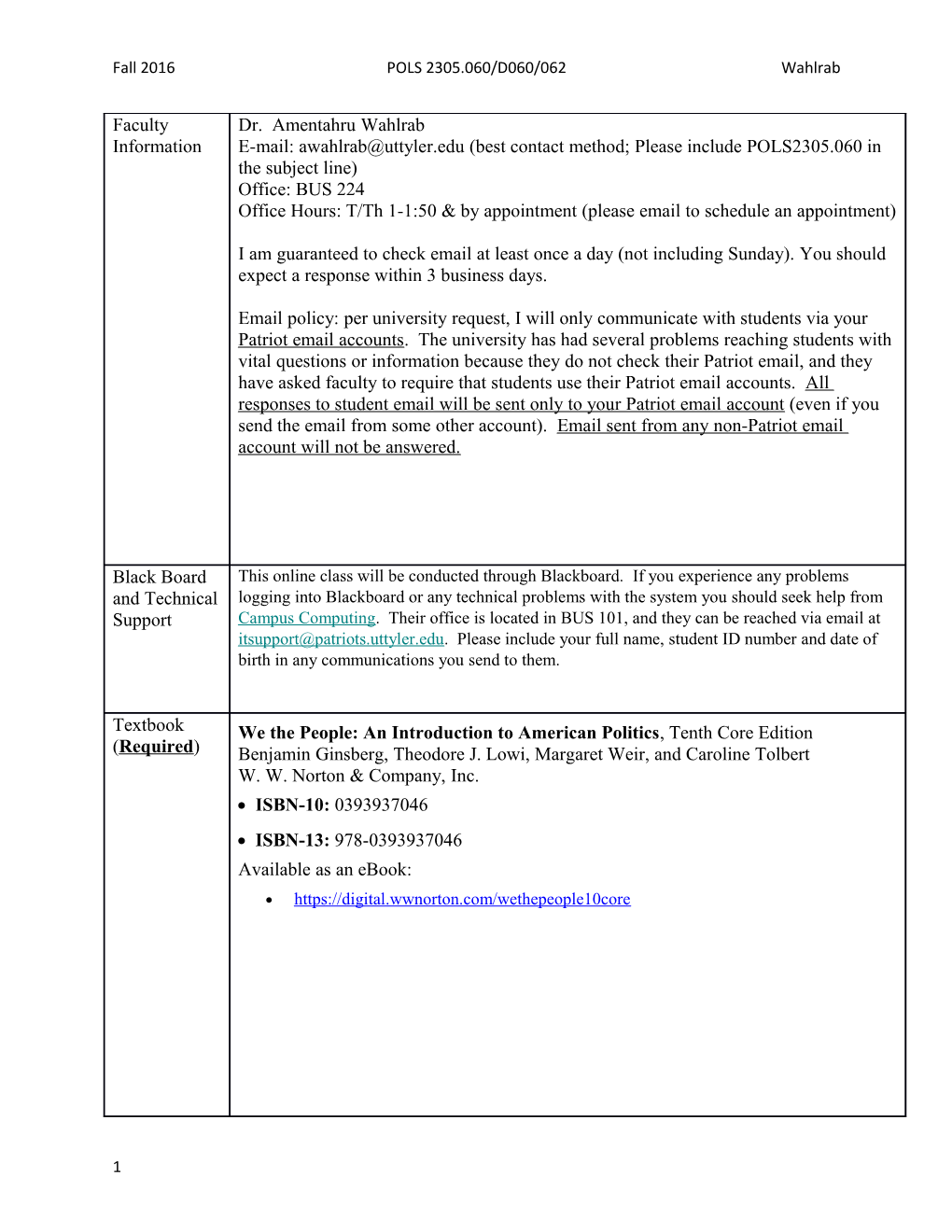 Familiarity with Terminology Used to Study Political Science and American Government