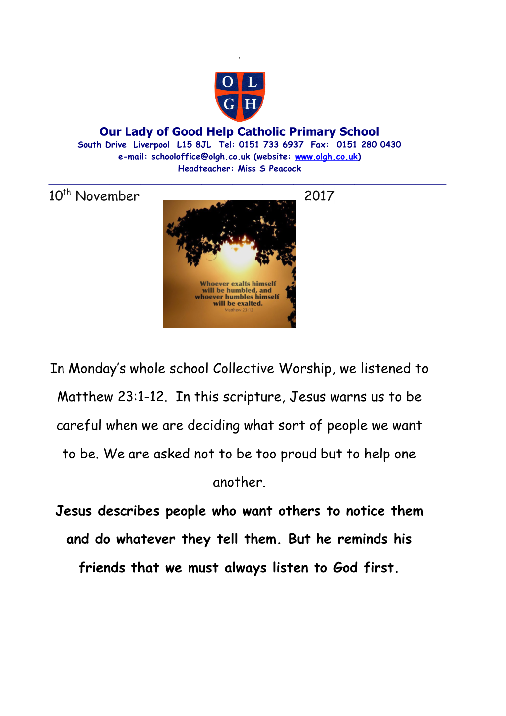 Our Lady of Good Help Catholic Primary School
