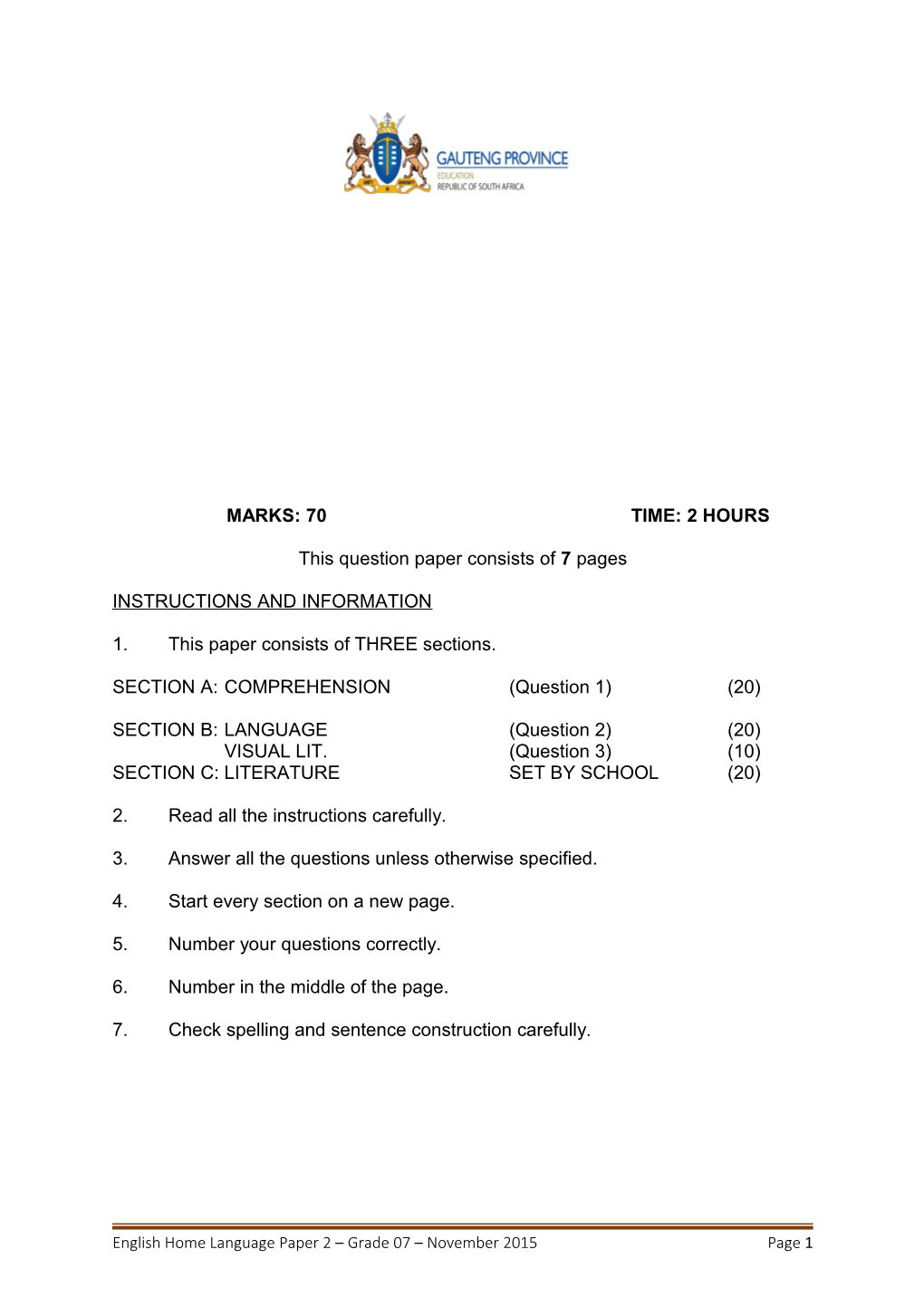 This Question Paper Consists of 7 Pages