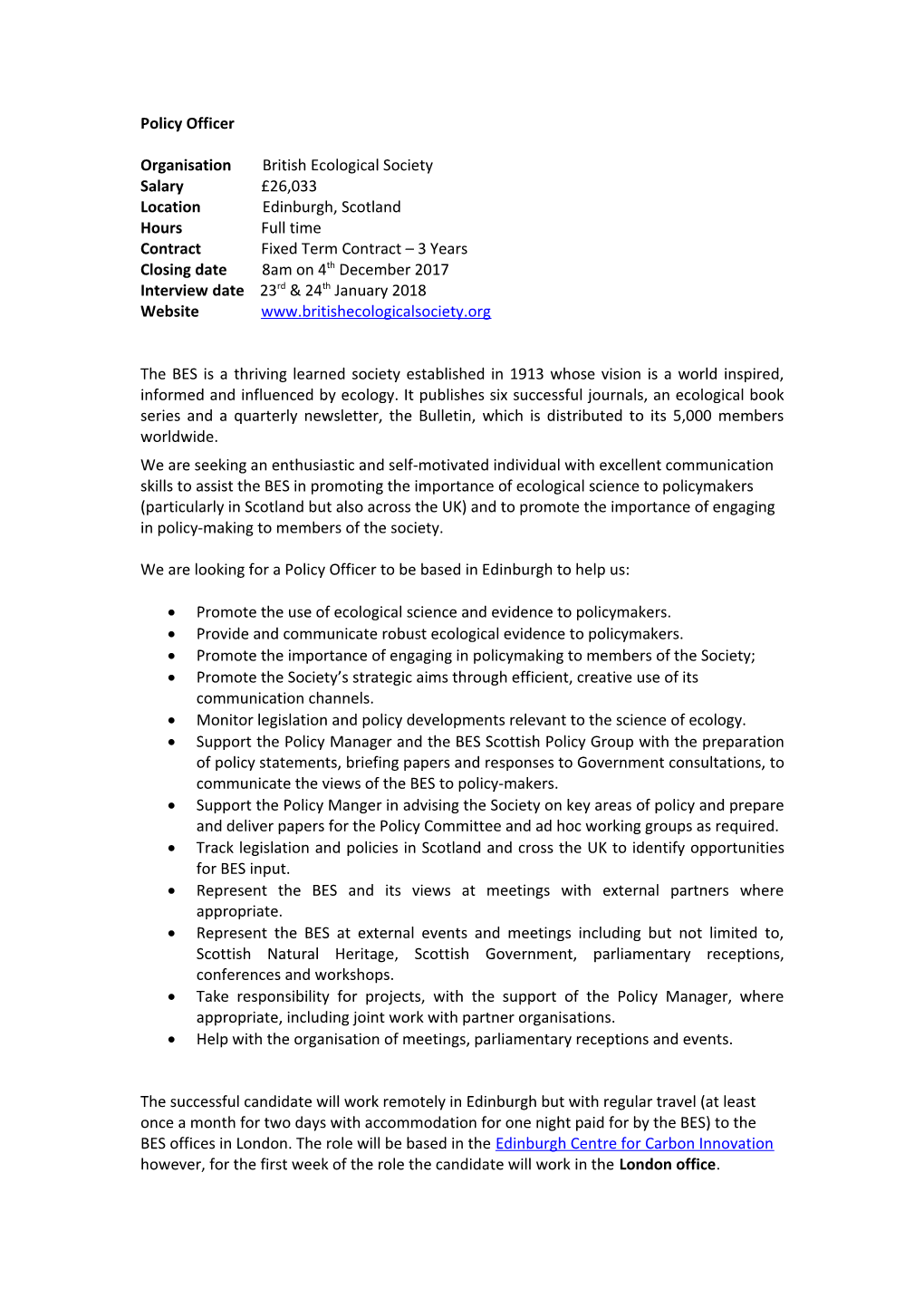 Job Advert Assistant Editor (Journals)