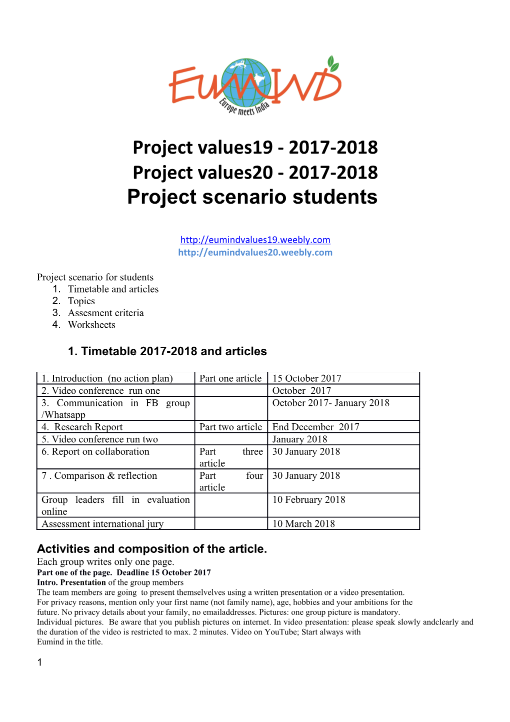 Project Scenario Students