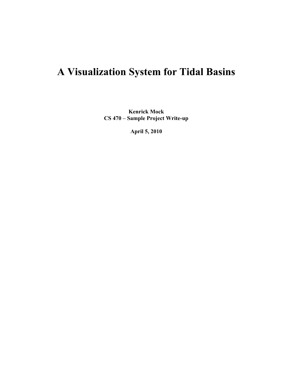 A Visualization System for Tidal Basins