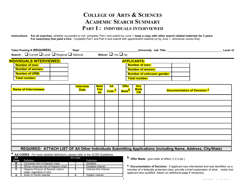 Instructions: Complete Entire Form and Obtain Signatures