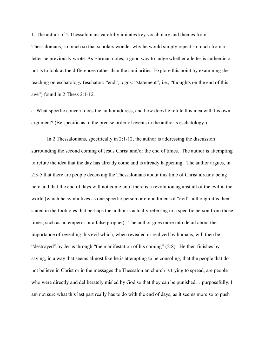 1. the Author of 2 Thessalonians Carefully Imitates Key Vocabulary and Themes from 1