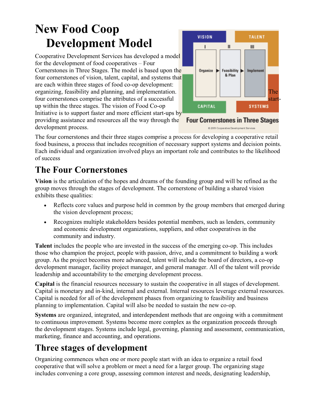 New Food Coop Development Model