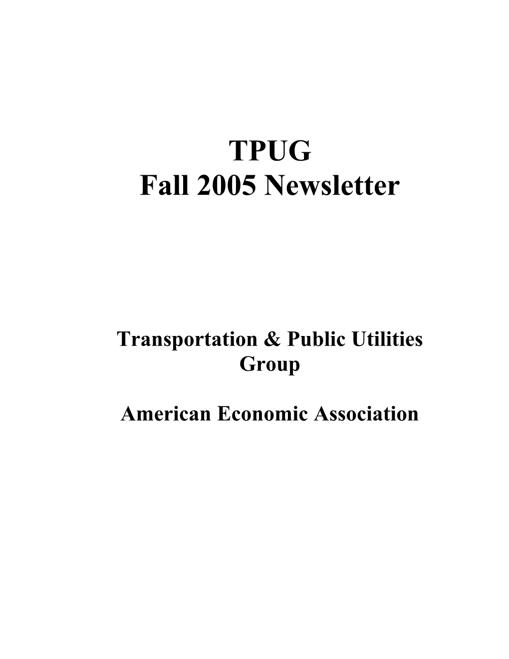Transportation & Public Utilities Group