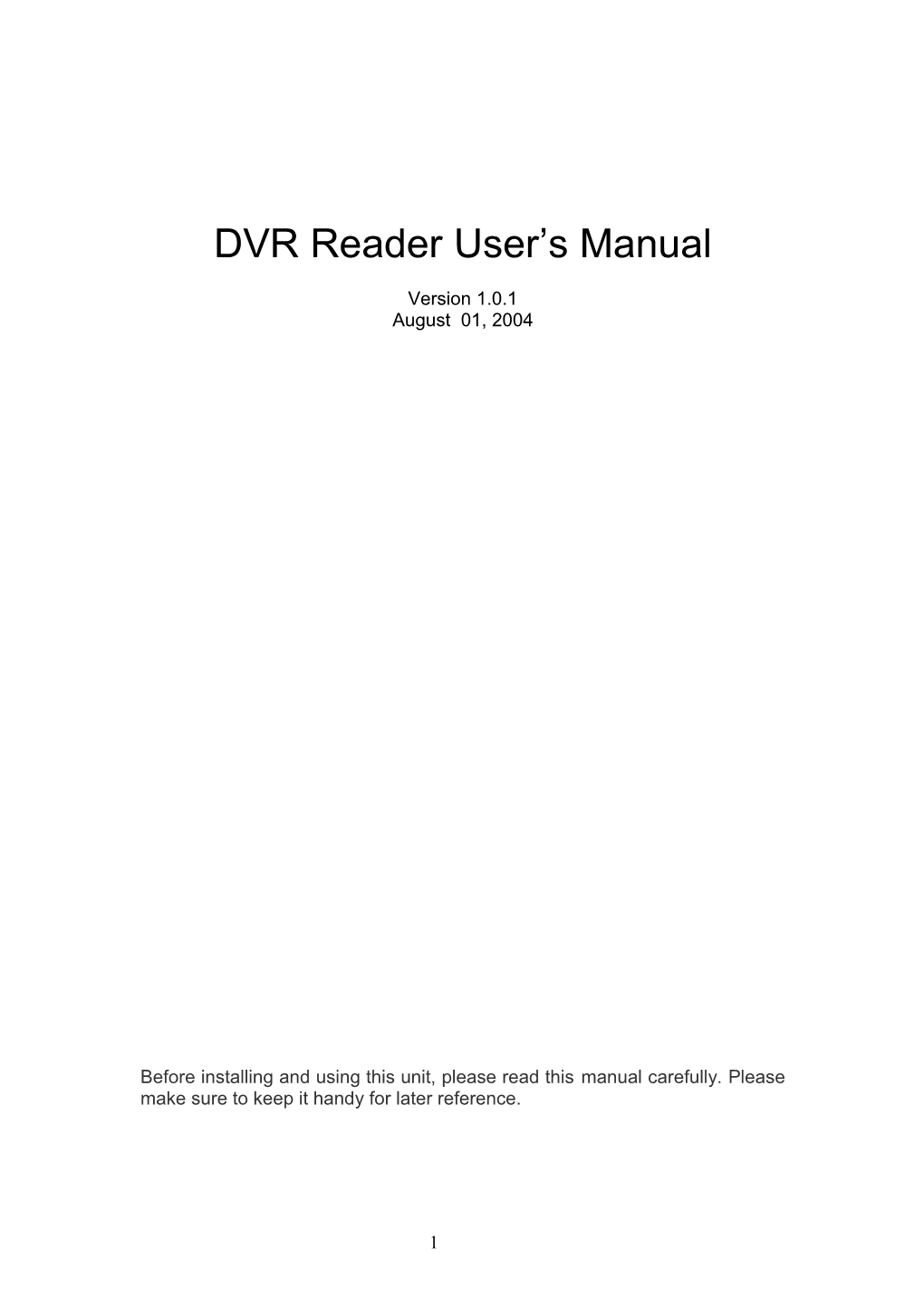 Powerplex Reader User S Manual