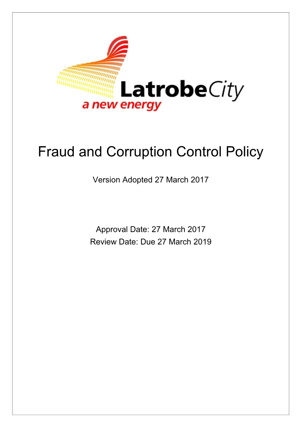 Fraud and Corruptioncontrol Policy