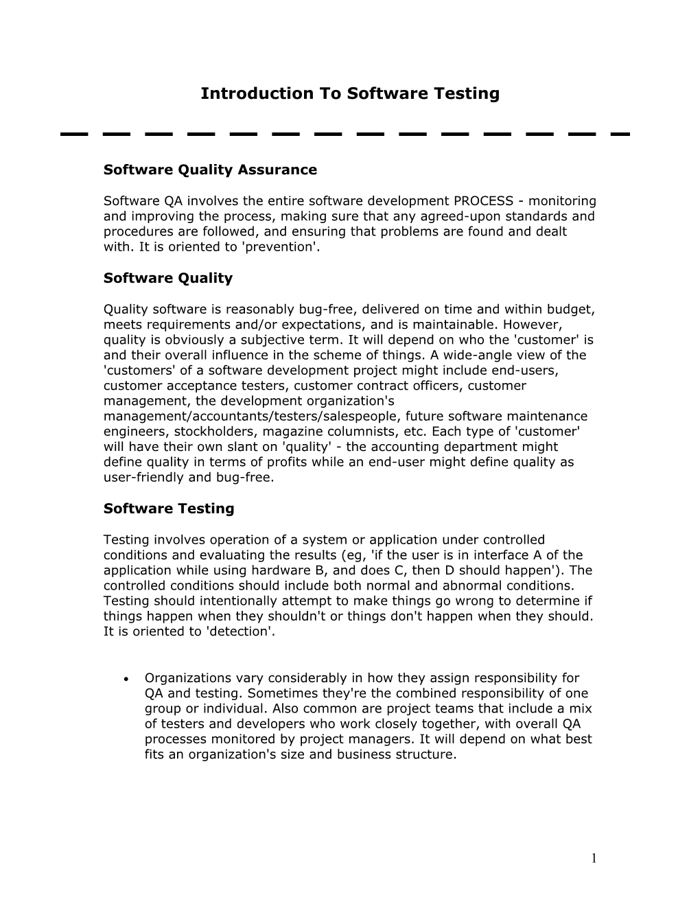 Introduction to Software Testing