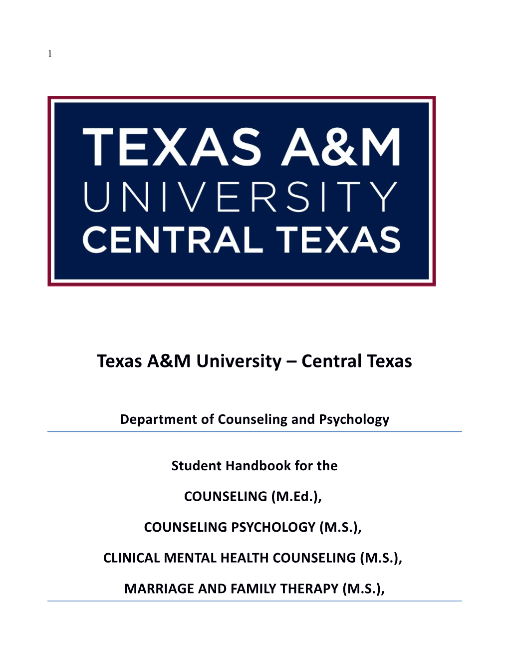TSU Counseling, Counseling Psychology, & Educational Psychology Programs 2