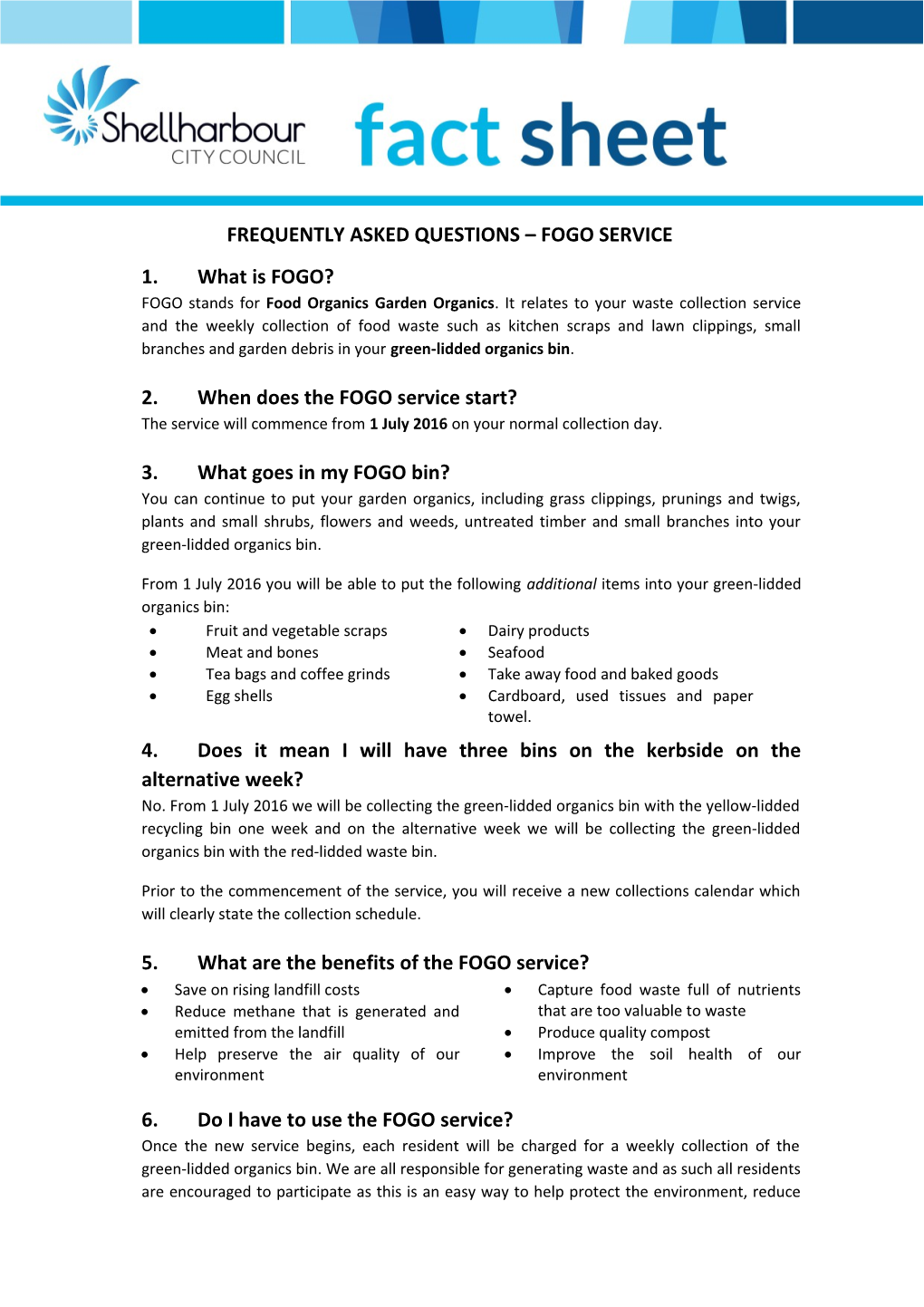 Frequently Asked Questions Fogo Service