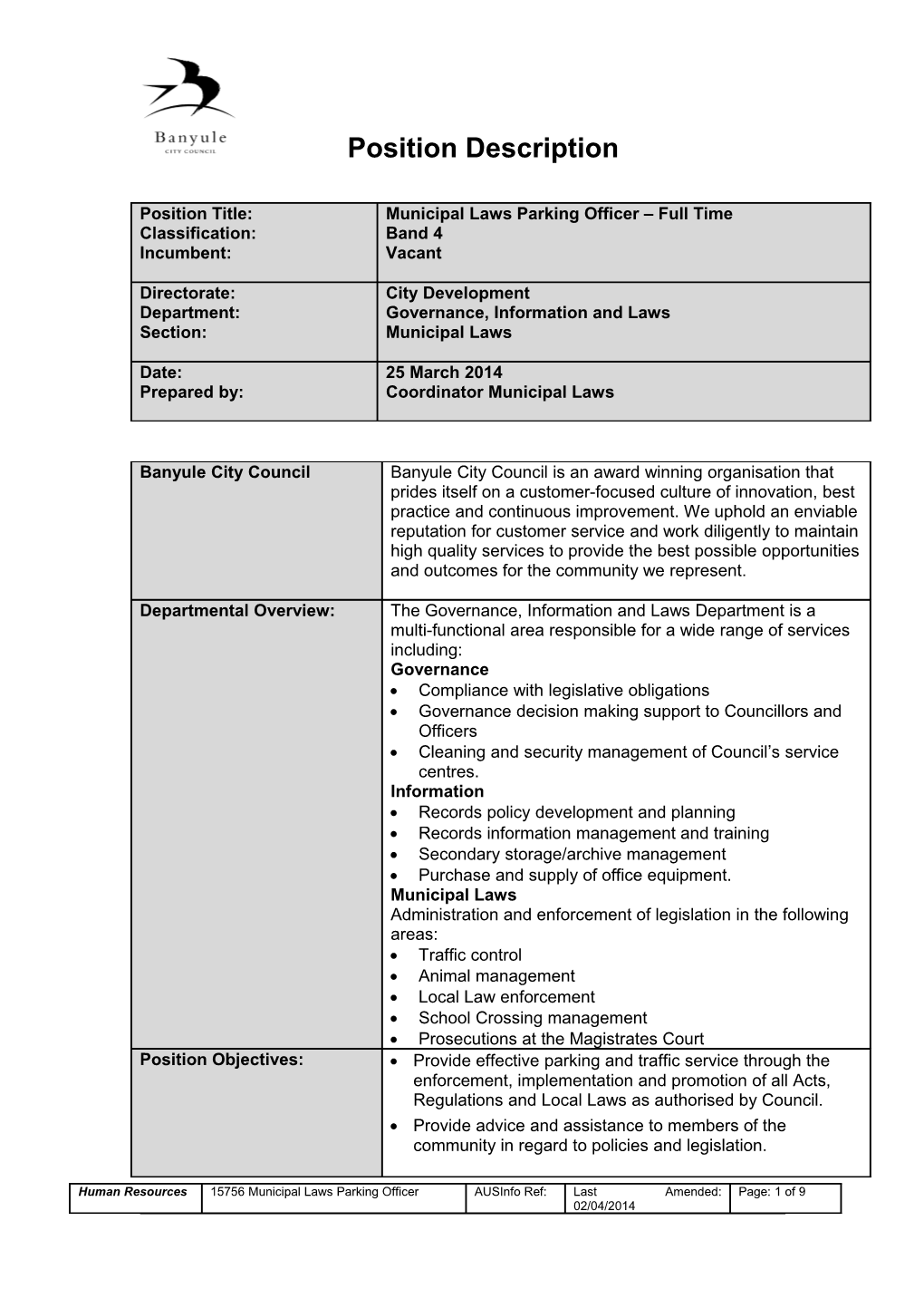 Compliance with Legislative Obligations