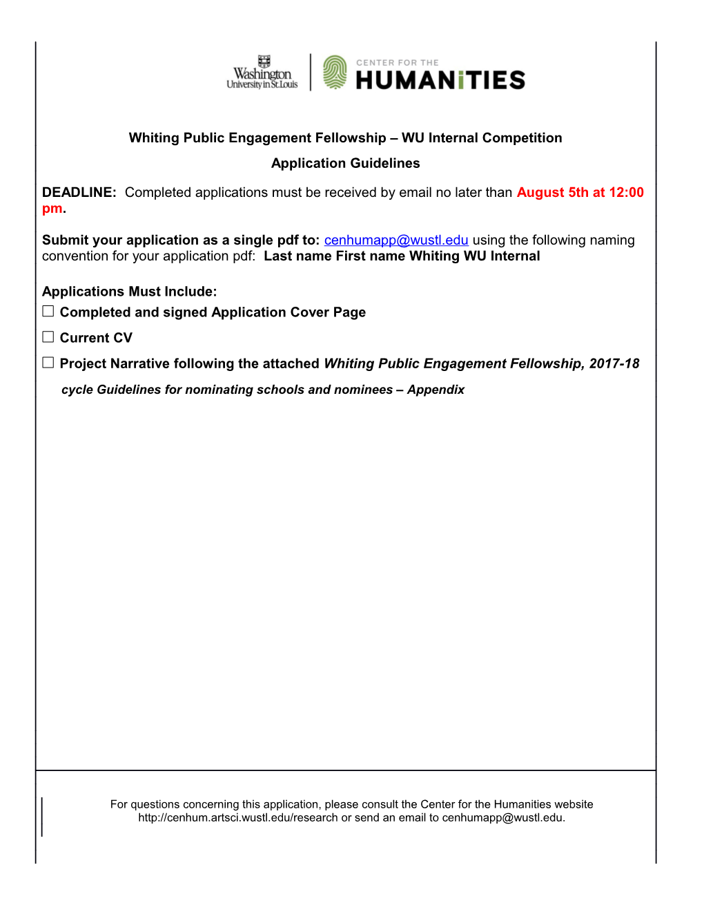 Whiting Public Engagement Fellowship, 2017-18 Cycle