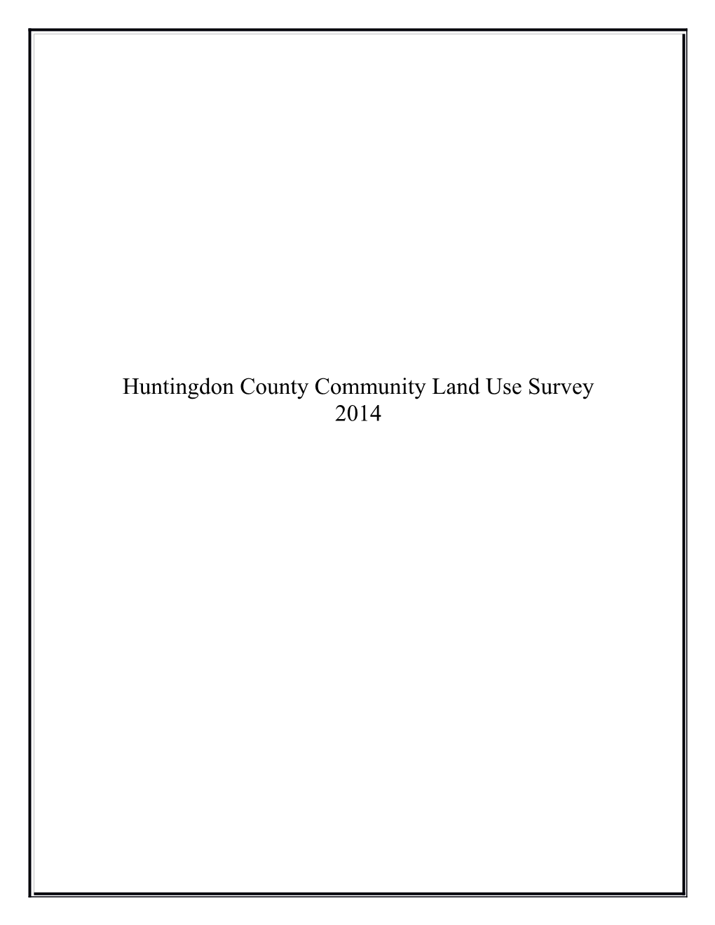 Community Land Use Survey