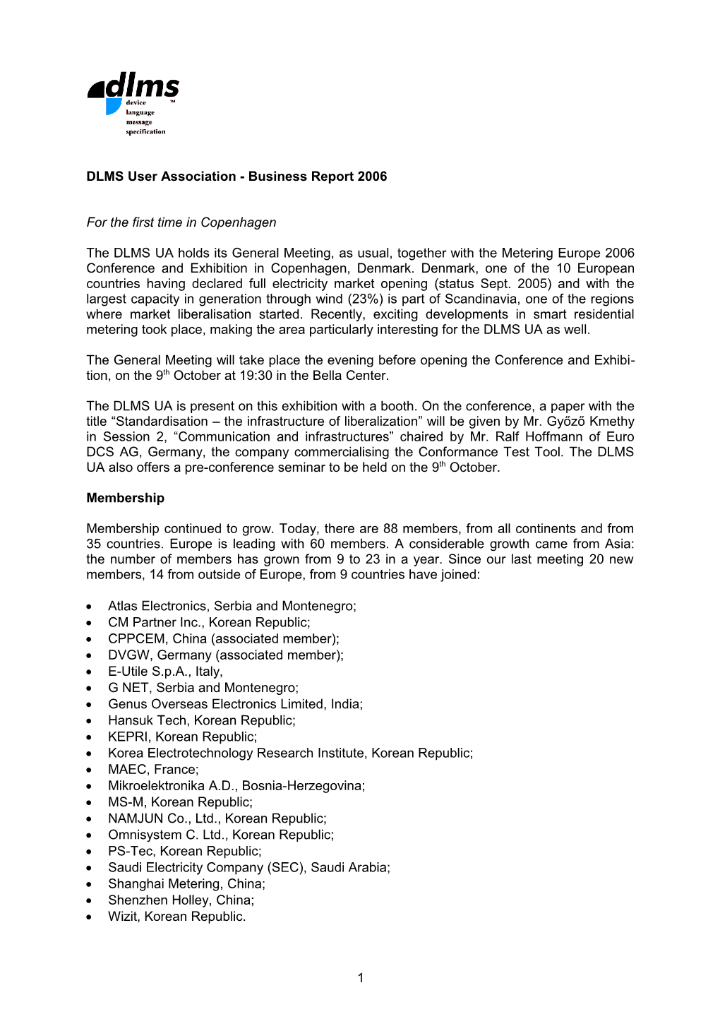 DLMS UA Business Report