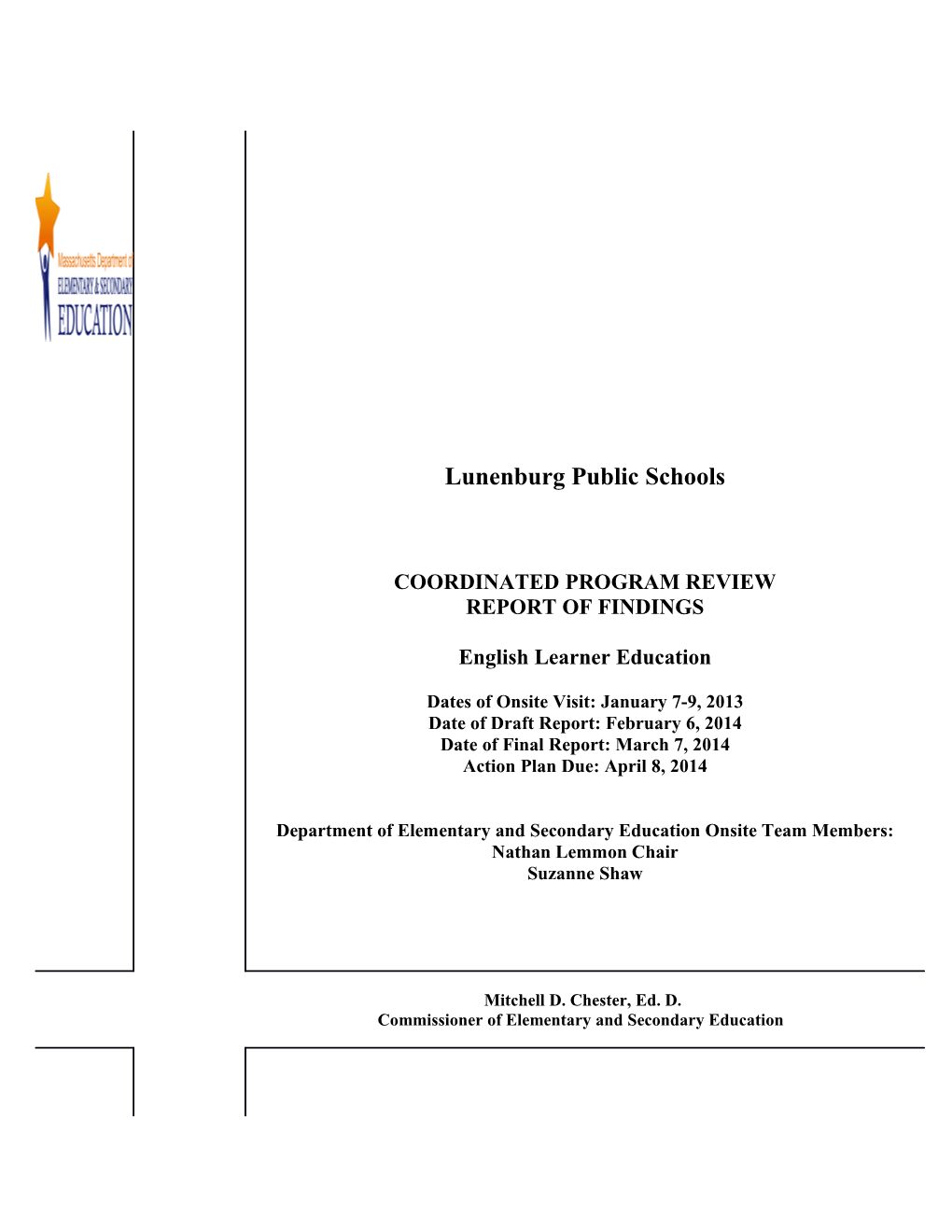 Lunenburg CPR Final Report 2012-2013